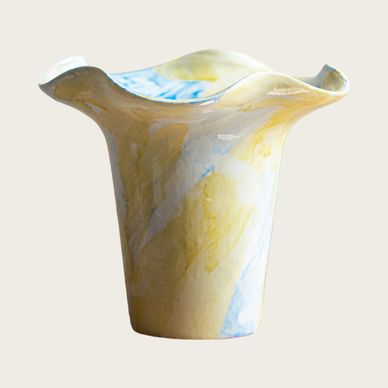 New Chinese Style Ceramic Desktop Planter, Gradient Color