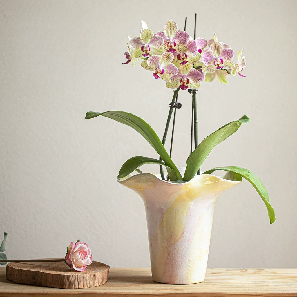 New Chinese Style Ceramic Desktop Planter, Gradient Color