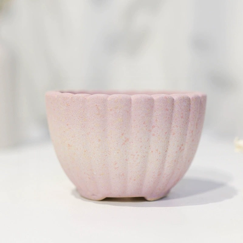 Minimalist Coarse Ceramic Succulent Planter, Gradient Color