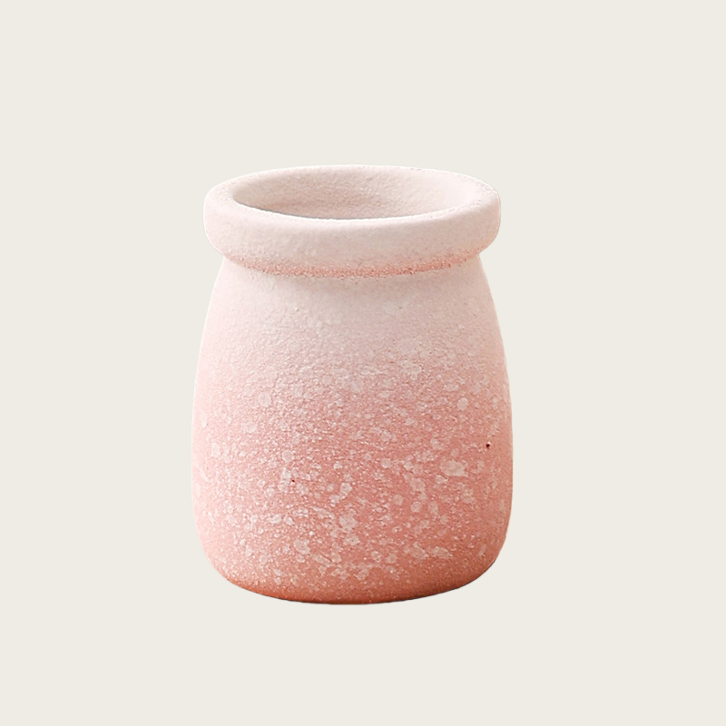 Cartoon Style Mini Coarse Ceramic Succulent Planter, Gradient Color