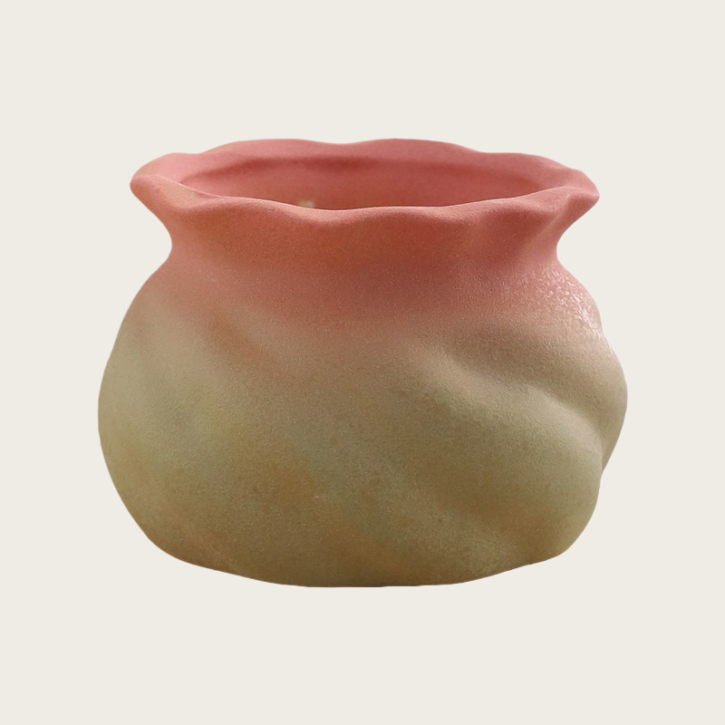 Cartoon Style Coarse Ceramic Succulent Planter, Gradient Color